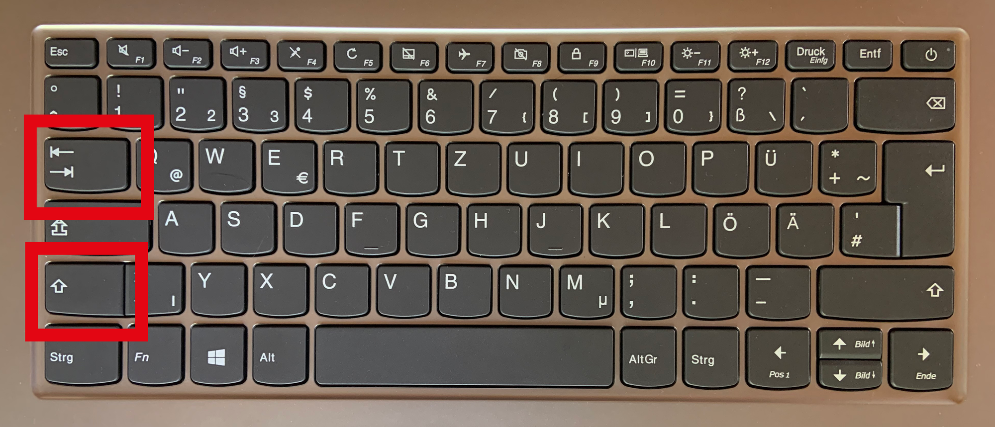 shift und tab shift und tab