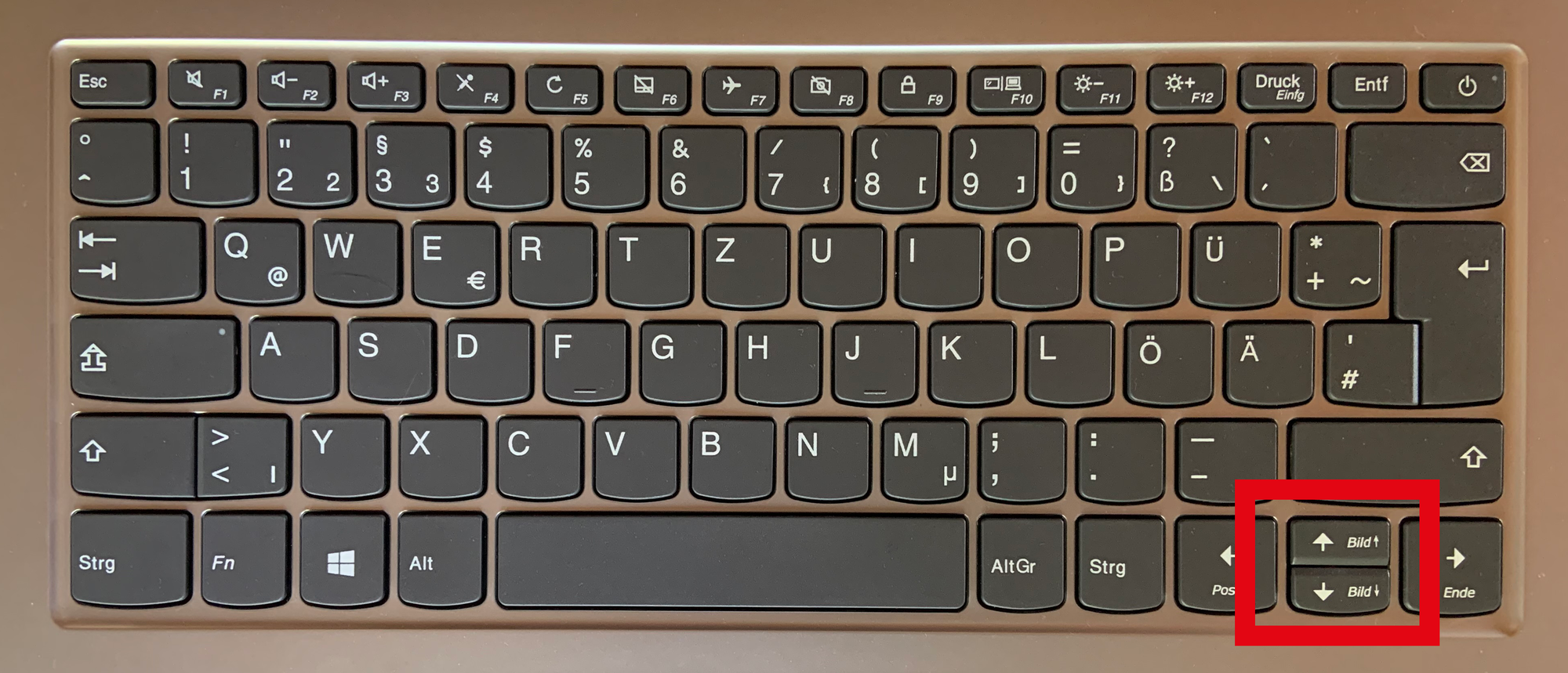 Pfeiltasten Pfeiltasten auf der Tastatur